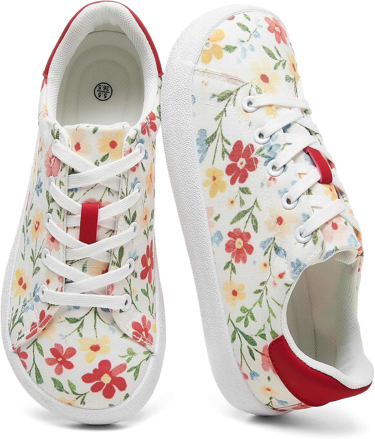 Barefoot Shoes Women Wide Toe Box Zero Drop Canvas Sneakers Wide Width