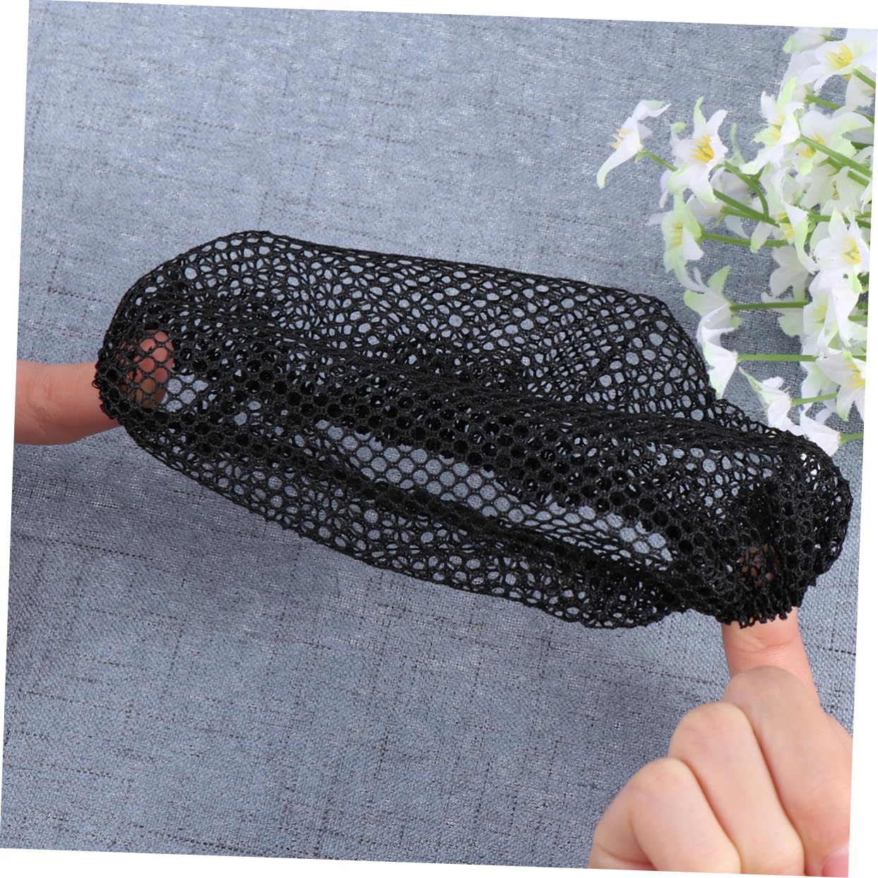 minkissy 60pezzi Rete Per Alta Elasticità Snood Raso Per Performance Di Danza Accessorio Elegante Per Ballo Senza Pizzo Nero