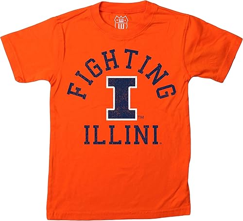 Wes and Willy Camiseta de algodón orgánico de manga corta para niños de la NCAA