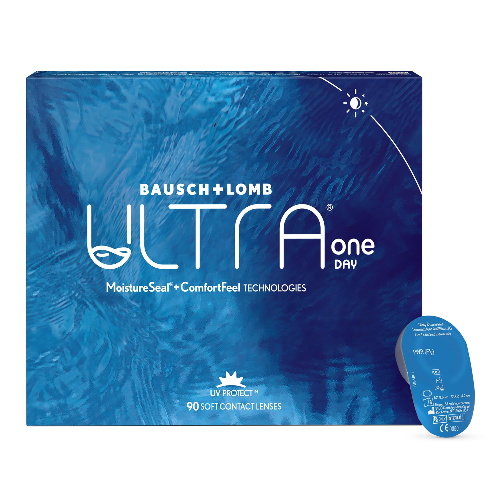 Bausch + Lomb ULTRA ONE DAY, sferyczne soczewki dzienne, miękkie soczewki kontaktowe, 90 sztuk/BC 8,6 mm/DIA 14,2 / -12,00 dioptrii
