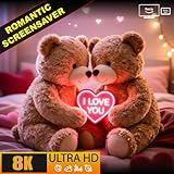 🧸 Teddy Bear Valentine 💖 Romantic 8K Screensaver with Love Music🎵