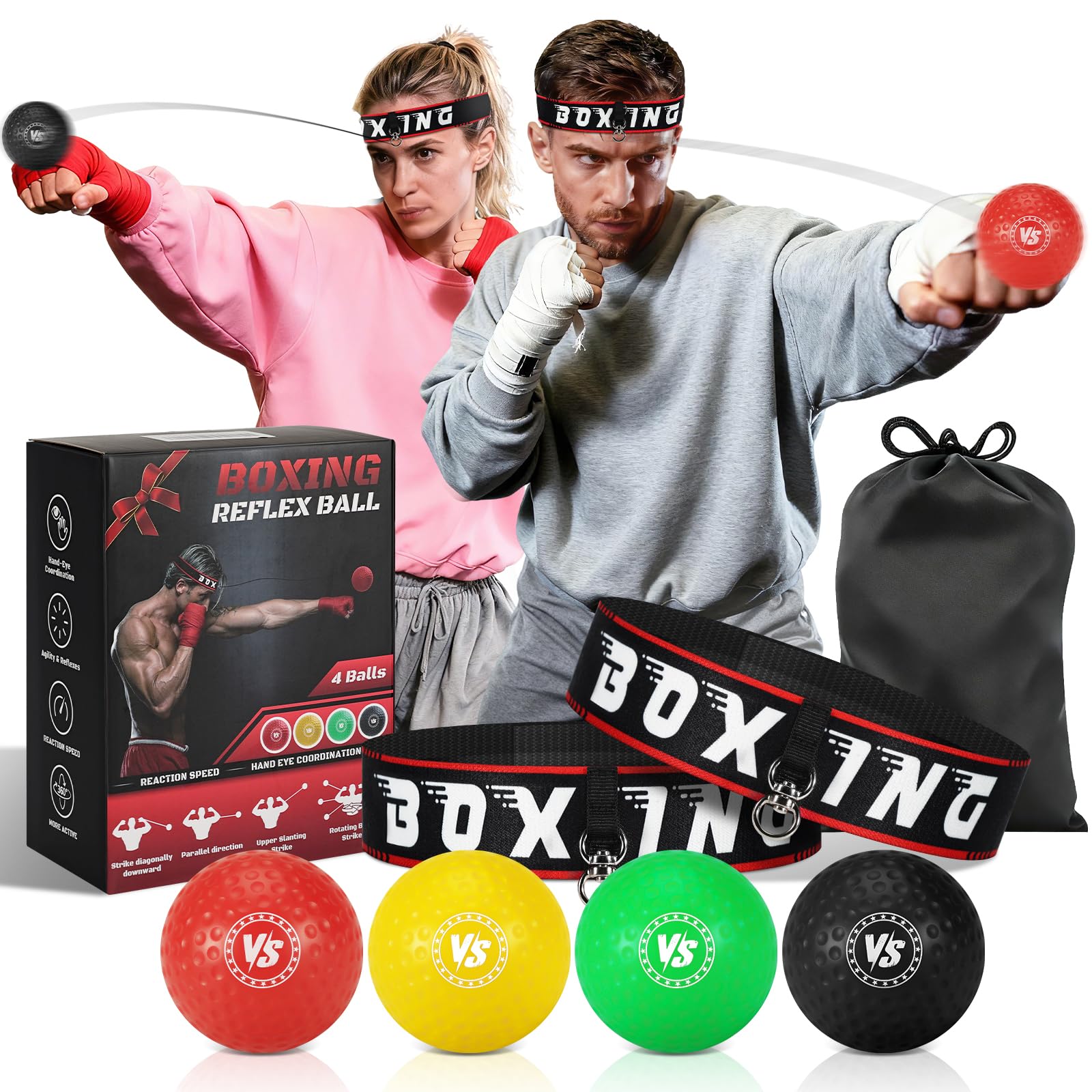 Elite Headband Boxing Reflex Ball Kit: Improve Reaction, Speed, and Hand-Eye Coordination