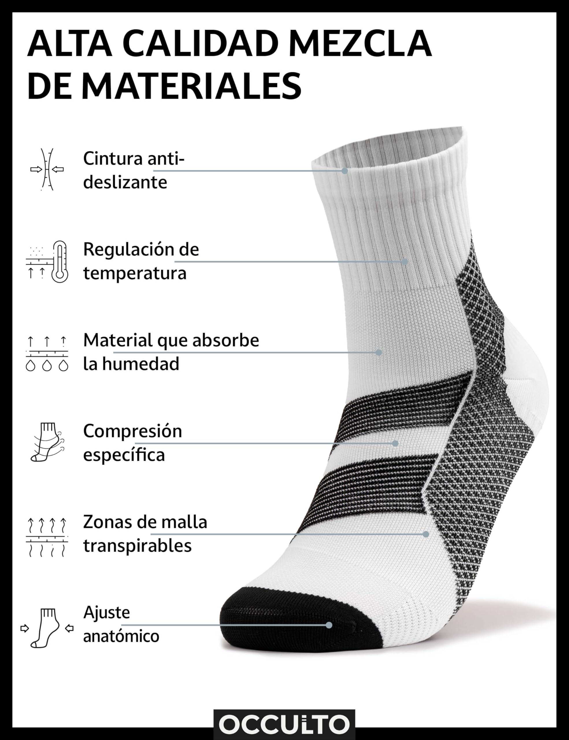 Occulto calcetines compresión fascitis plantar hombre 2 Pares (modelo: Ian)