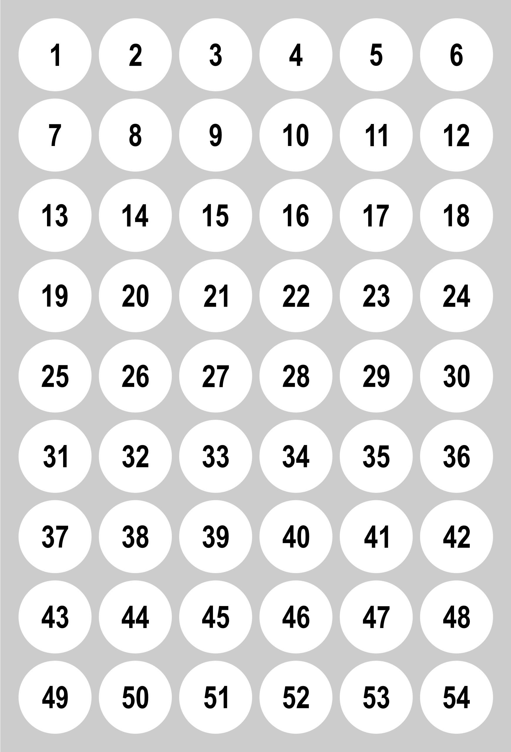 150 Pastilles Adhésives Numérotées 20 Mm - PVC Résistant - Pour Inventaire, Classement, étiquetage
