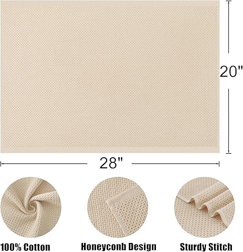 Miniatura 524 de Kitinjoy - Paños de cocina 100% algodón, paquete de 6 paños de cocina ultra suaves y absorbentes para secar platos, toallas de cocina de secado