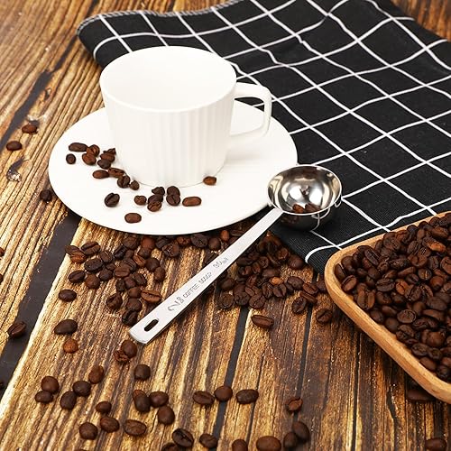 Miniatura 5 de 2 cucharadas de 2 cucharadas con asas largas, cuchara medidora de café de acero inoxidable de 1.0 fl oz, 2 cucharadas para café, leche, fruta en