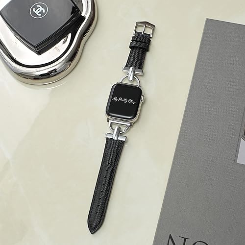 Miniatura 7 de My Pretty Strap Aphrodite - Correa compatible con Apple Watch SE Series 9, 8, 7, 6, 5, 4, 3, 2, 1, 38401.614 in o 4244451.929 in, piel auténtica de