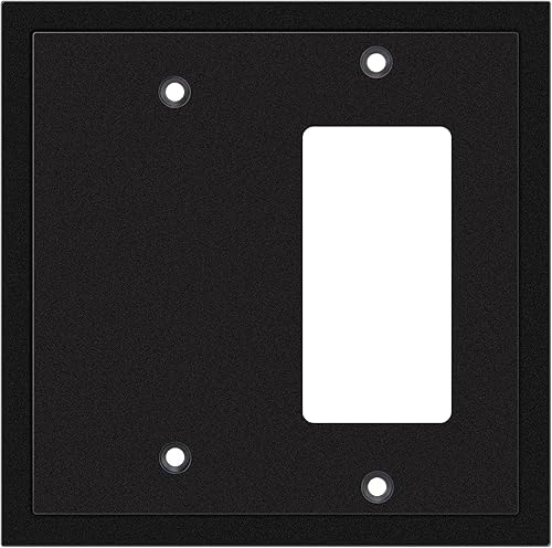 Miniatura 36 de Henne Bery Placa decorativa de pared con borde moderno, tapa de tomacorriente para cubrir enchufe, aleación de zinc maciza duradera