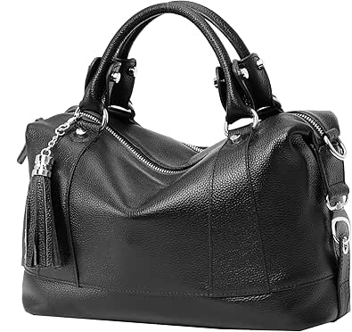 HESHE Women's Genuine Leather Purse Satchel Tote Bags