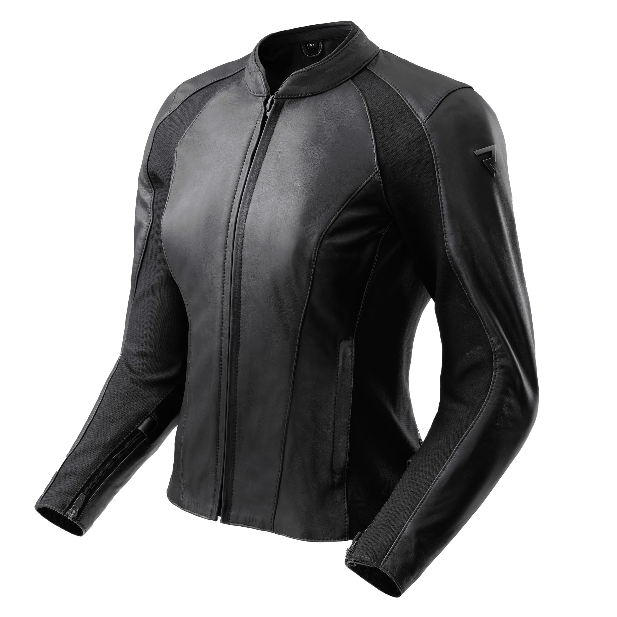 REBELHORN Siena Lady Motorradjacke Damen | Leder | Ellbogen und Schulterprotektor der Stufe 2 | Tasche für Rückenprotektor | Zentraler Belüftungskanal