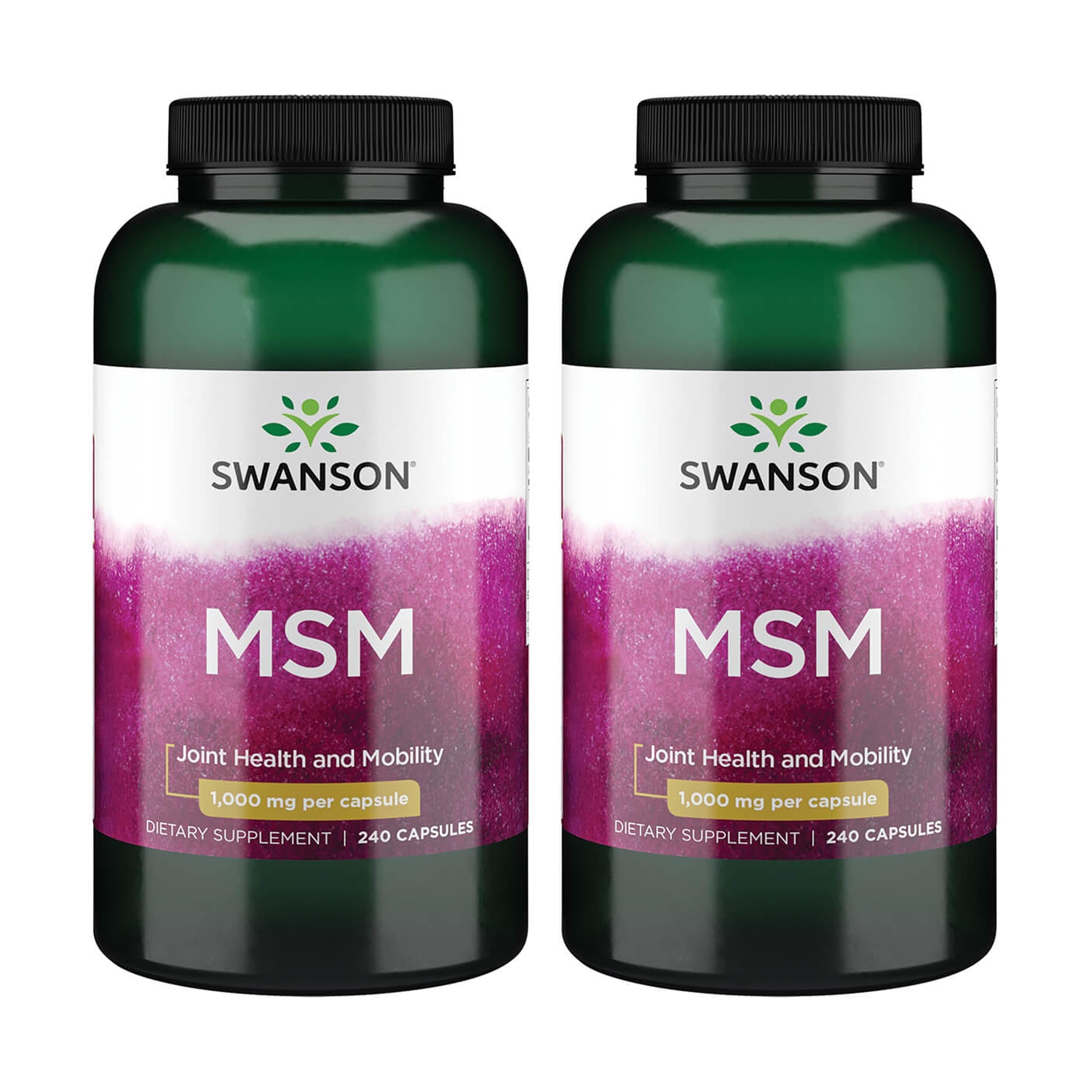Swanson MSM, Essential Minerals 1000 mg, 240 Capsules, 2 Pack 240 Count (Pack of 2)