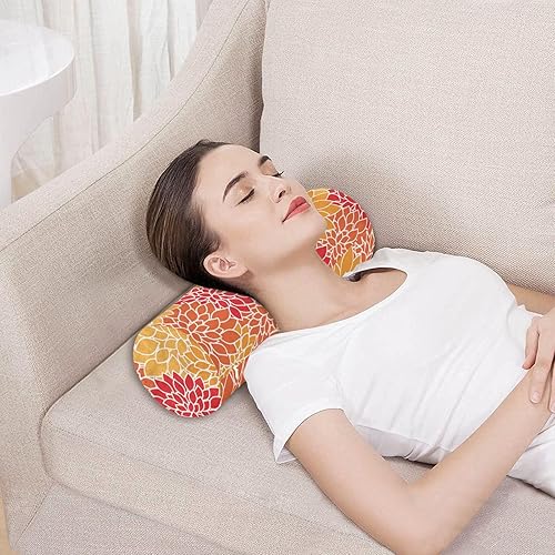 Miniatura 5 de KLL Resumen Girasol Cervical Almohada Funda Almohada Cuello Roll Almohadas para Cama Redonda Fundas de Almohada Cilindro Cuello Roll Almohadas para