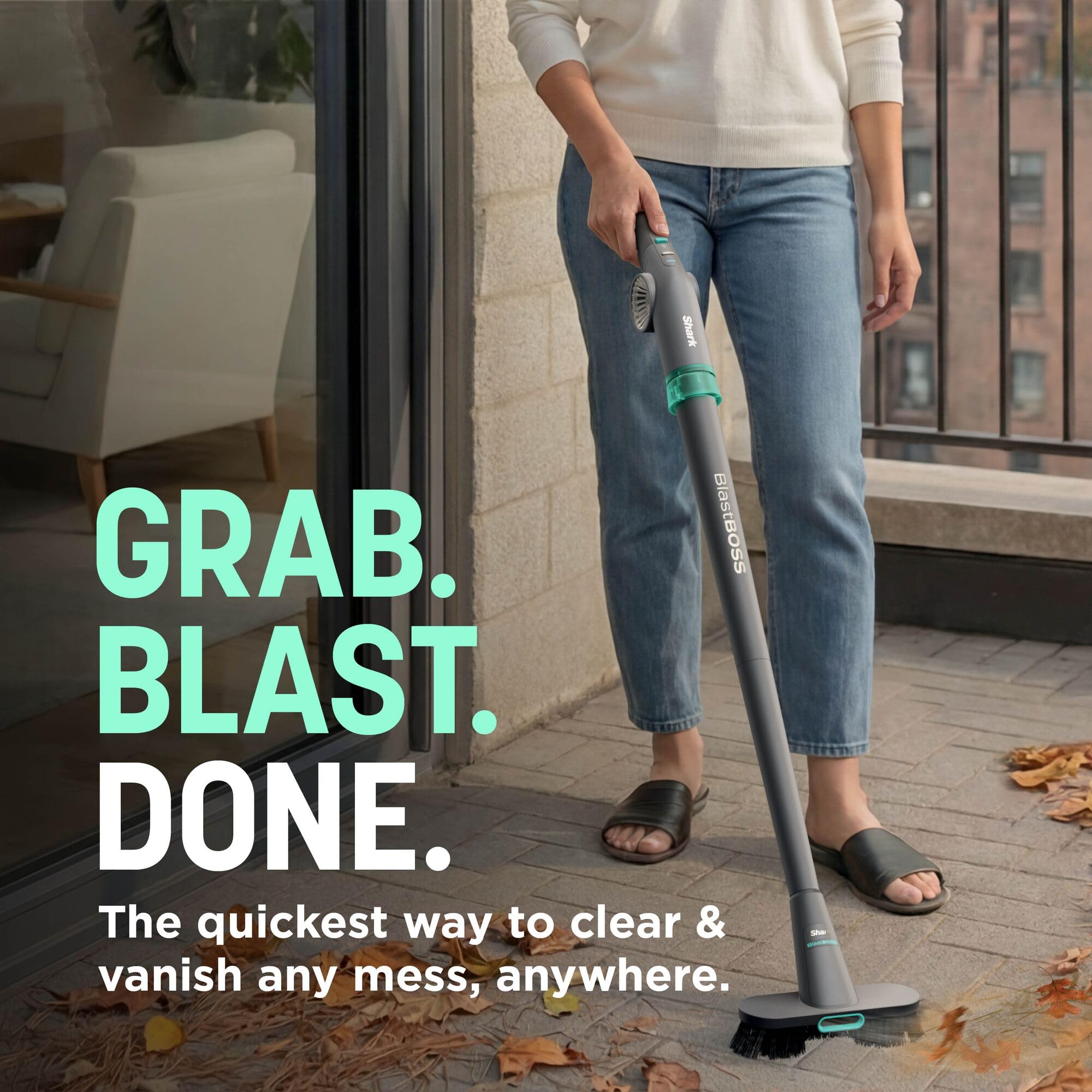Shark BlastBoss All-in-One Cordless Air Blasting System With BlastBroom - Charcoal AB2111UK — view 10