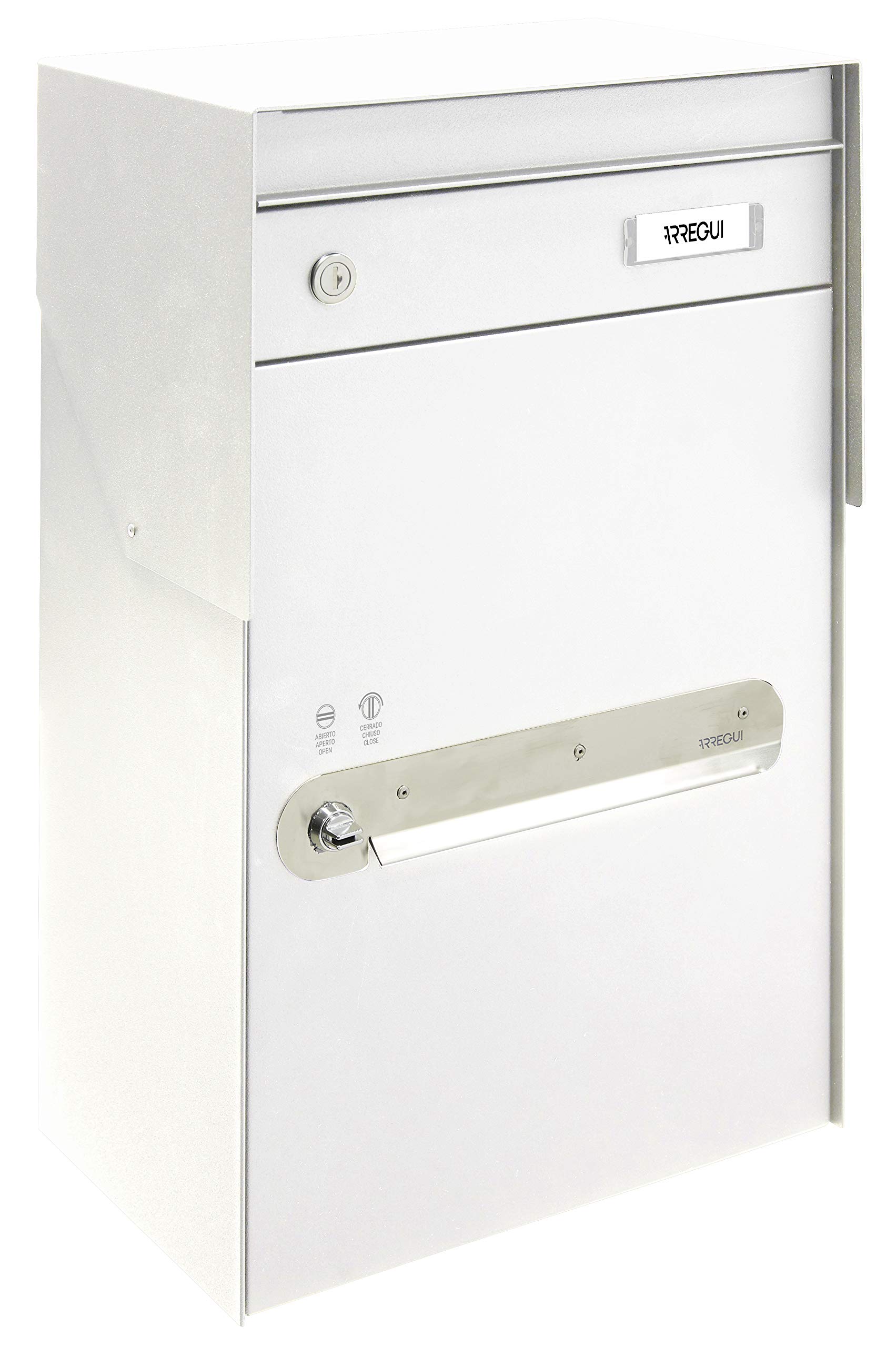 Arregui Bigpack Mail EP2011 Single Steel Mailing and Large Parcel Box, Parcel Box, White