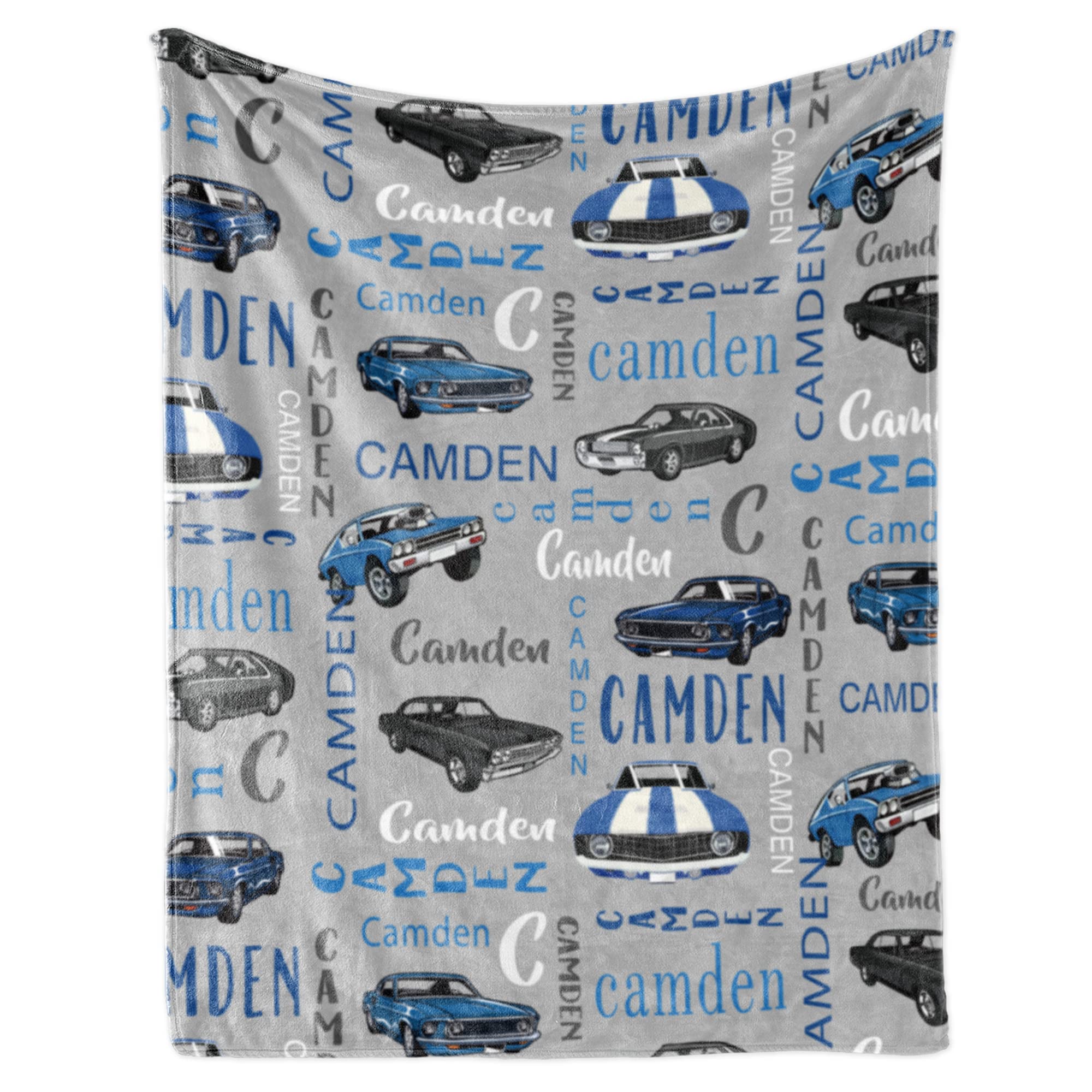 Custom Car Blanket with Name for Boys