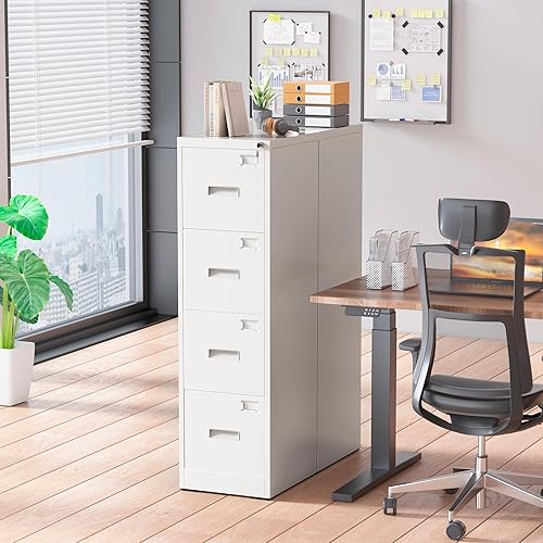 Miniatura 95 de Greenvelly Archivador D de 18 pulgadas, archivador de 3 cajones con cerradura, archivador vertical con bloqueo para oficina en casa, archivador