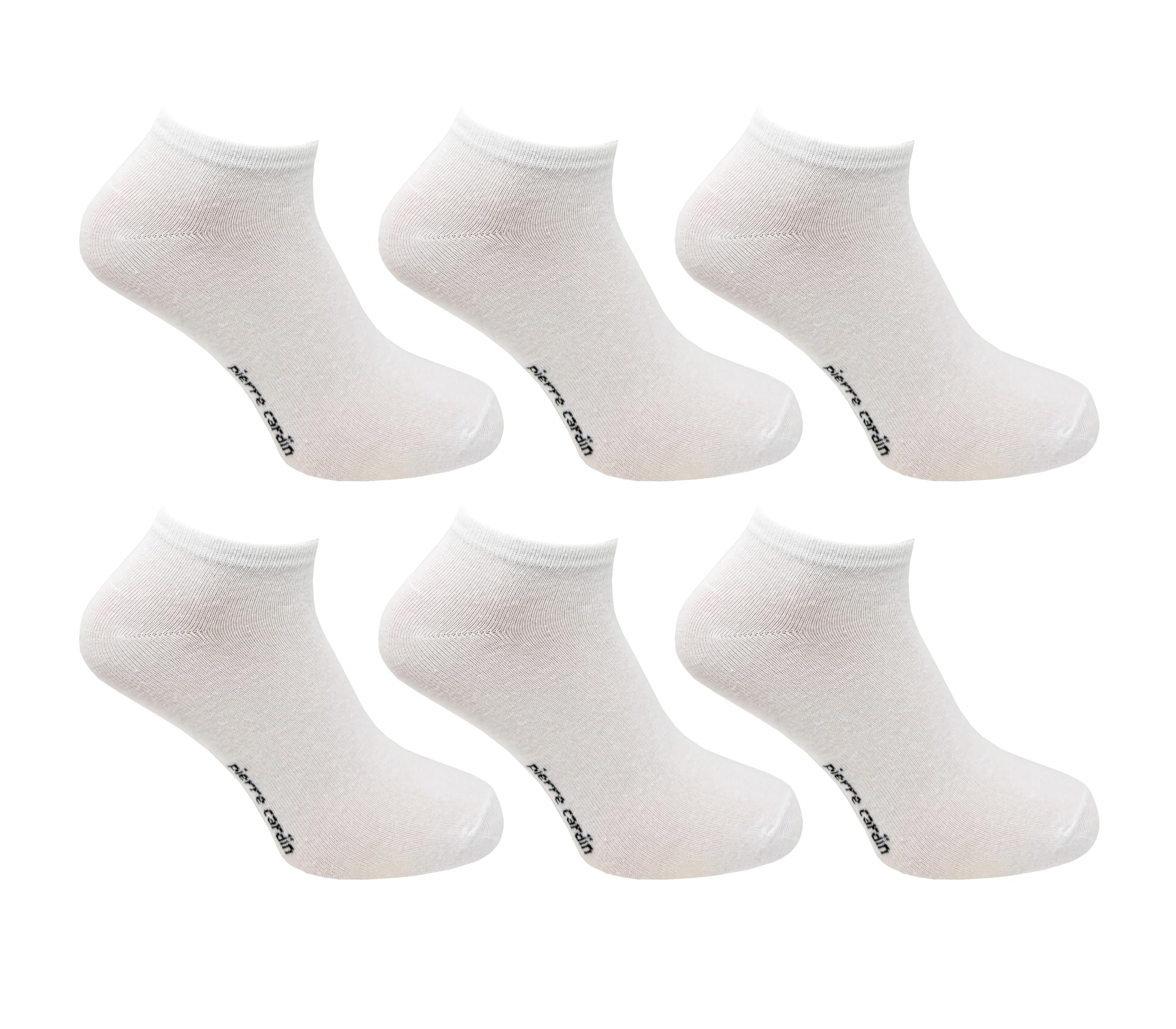 Pierre Cardin Men's White - 6 Pack - Trainer Liner Socks | 3, 6 & 12 Pairs | U.k Size 7-11 | Active Socks (Uk, Numeric, 7, 11, Regular, Regular, )