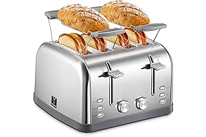 Yabano 4 Slice Toaster with Extra Wide Slots
