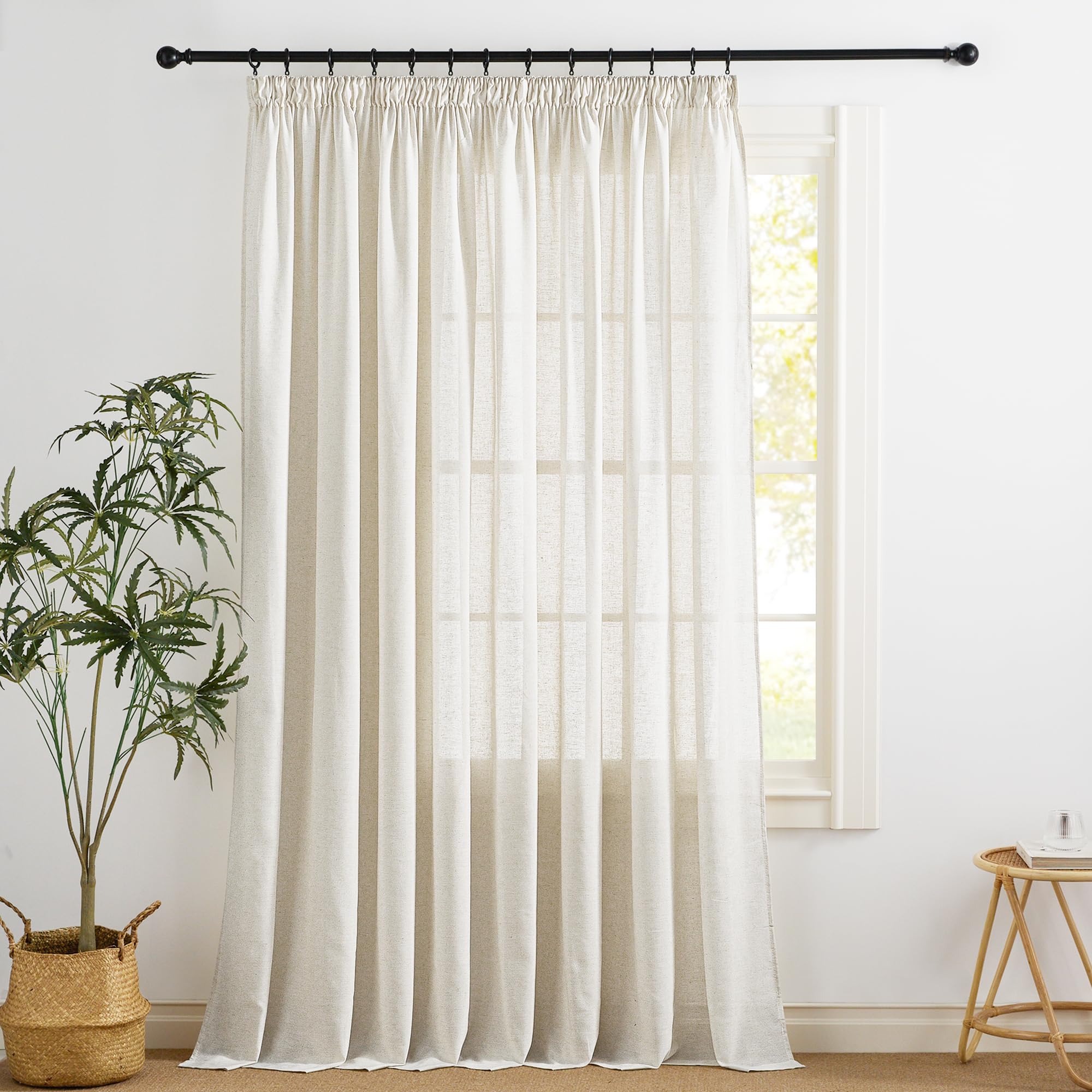 Tende Oscuranti Kgorge 127x233,7 Cm - 2 Pannelli - Fodere Con Triplo Tessuto E Ganci Inclusi