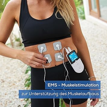 Beurer EM 49 Digital TENS/EMS, 3-in-1 Reizstromgerät zur Schmerzlinderung durch elektrische Nervenstimulation, Training durch elektrische Muskelstimulation, Massagefunktion, inklusive 4 Elektroden – Bild 4