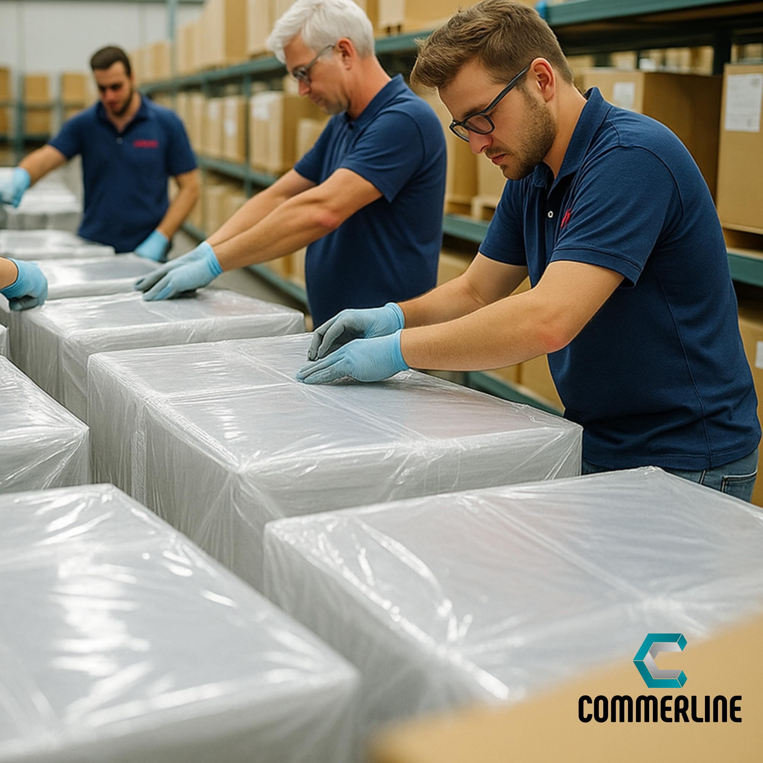 Commerline Stretchfolienrolle 50 cm 1500 g 6 Rollen Transparent