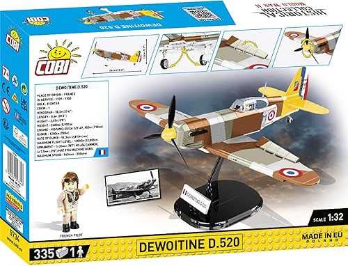 Miniatura 9 de COBI Colección Histórica Segunda Guerra Mundial Dewoitine D.520 Plane