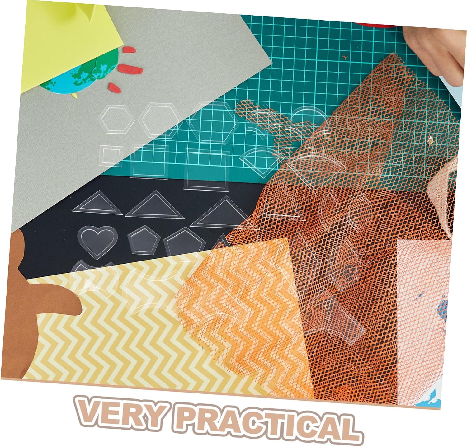 SEWACC 108pcs Reusable Acrylic Quilting Templates Patchwork Sewing Stencils Transparent Rulers for DIY Craft Quilters Beginner-Friendly Clear Measurement Patchwork Quilt Kit
