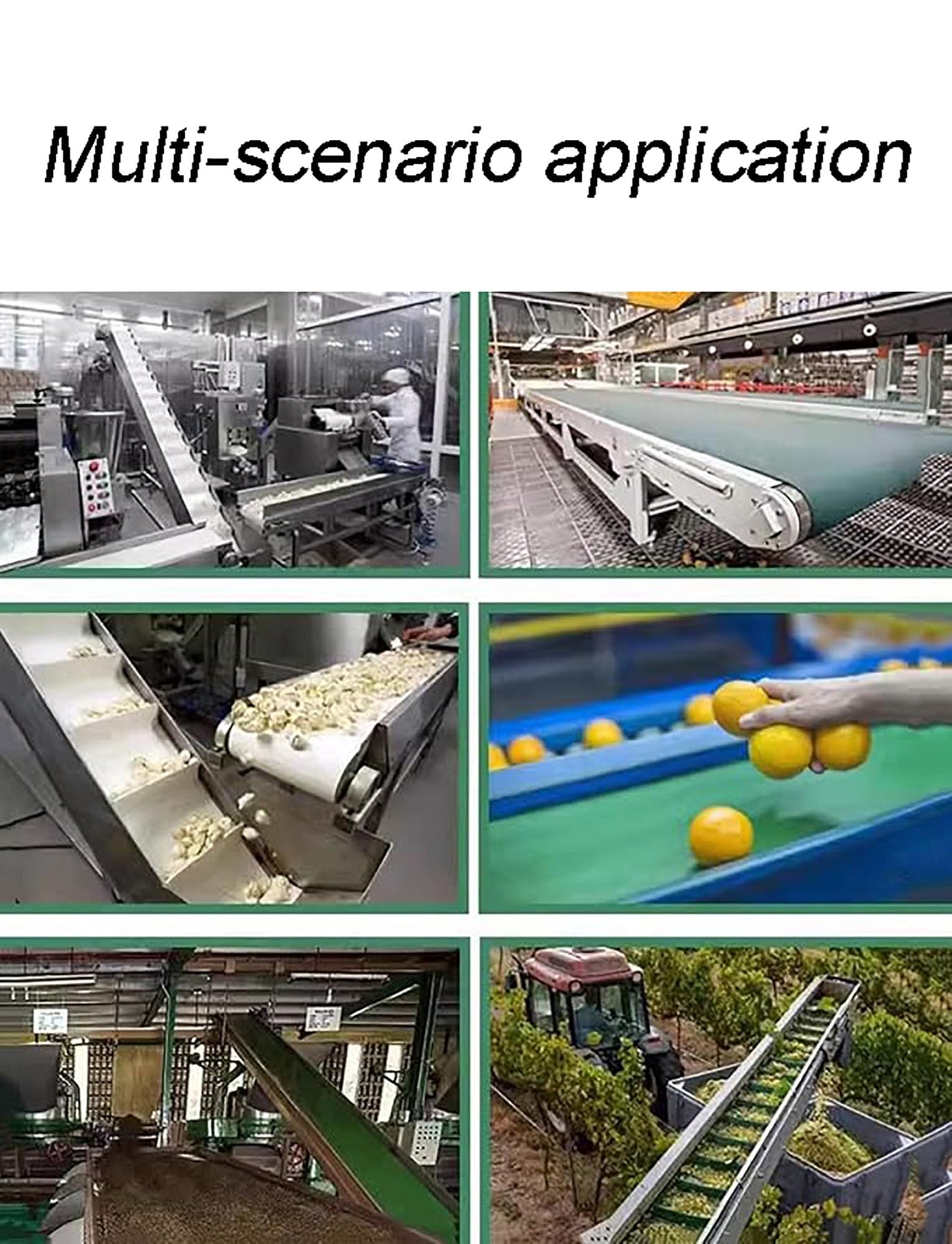 Nastro trasportatore a trasmissione, Cinghia trasportatrice di trasmissione verde in PVC Cinghia industriale, cinghia trasportatrice di linea di trasmissione industriale da 5 mm for la linea