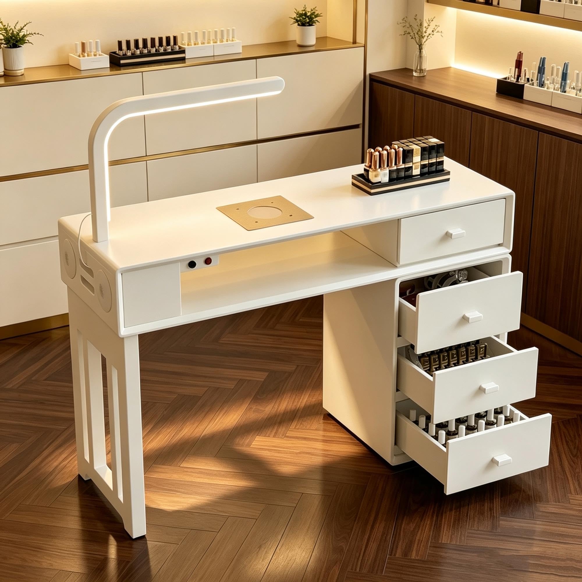Tavolo per manicure, scrivania per onicotecniche con porte USB