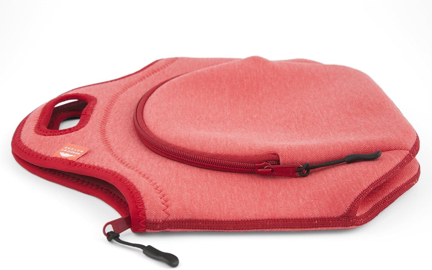 Nordic By Nature Insulated Neoprene Lunch Bag, Soft & Foldable Washable & Reusable Extra-Pocket (L) Pale Amaranth