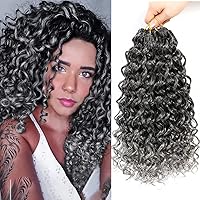 Vista 52 de Gogo Curl Cabello de Ganchillo Rizado de 8 Pulgadas Cabello Corto Rizado de Ganchillo para Mujeres Negras Rizos de Playa Onda de Agua Cabello Rizado