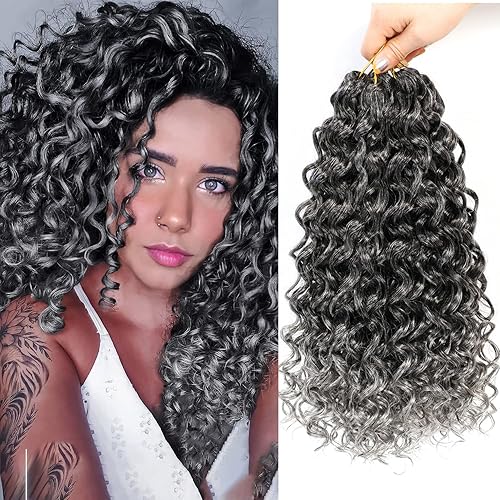 Miniatura 51 de Gogo Curl Cabello de Ganchillo Rizado 14 Pulgadas 7 Paquetes Cabello de Ganchillo Rizado para Mujeres Negras Cabello de Ganchillo de Ondas Profundas