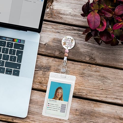 Miniatura 6 de Carretes retráctiles para enfermeras con cuentas, lindo carrete de insignia de café, divertidos soportes para tarjetas de identificación