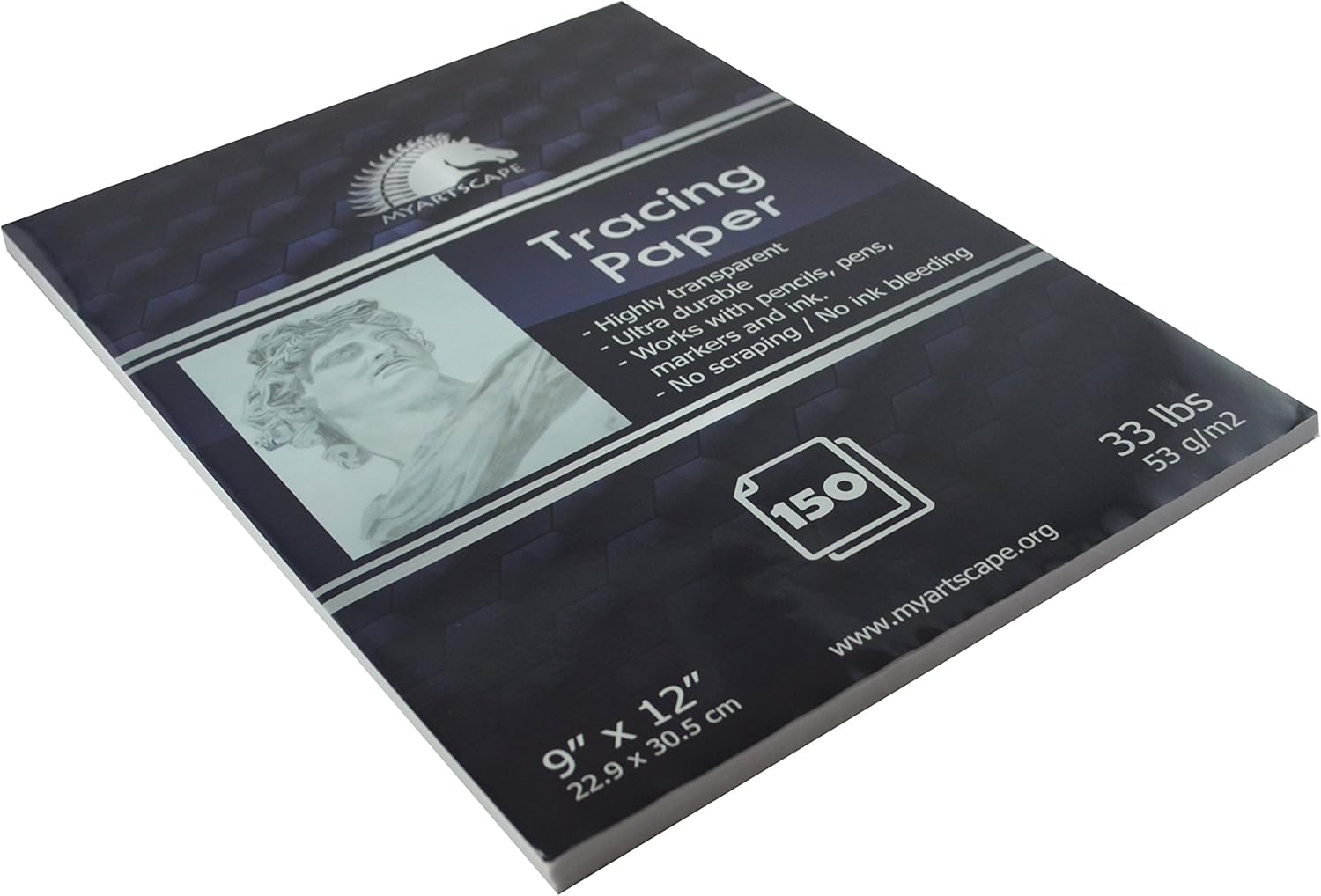 Tracing Paper Pad - 33lb - 9" x 12" - 150 Transparent Sheets - Artist Quality - MyArtscape : Arts, Crafts & Sewing