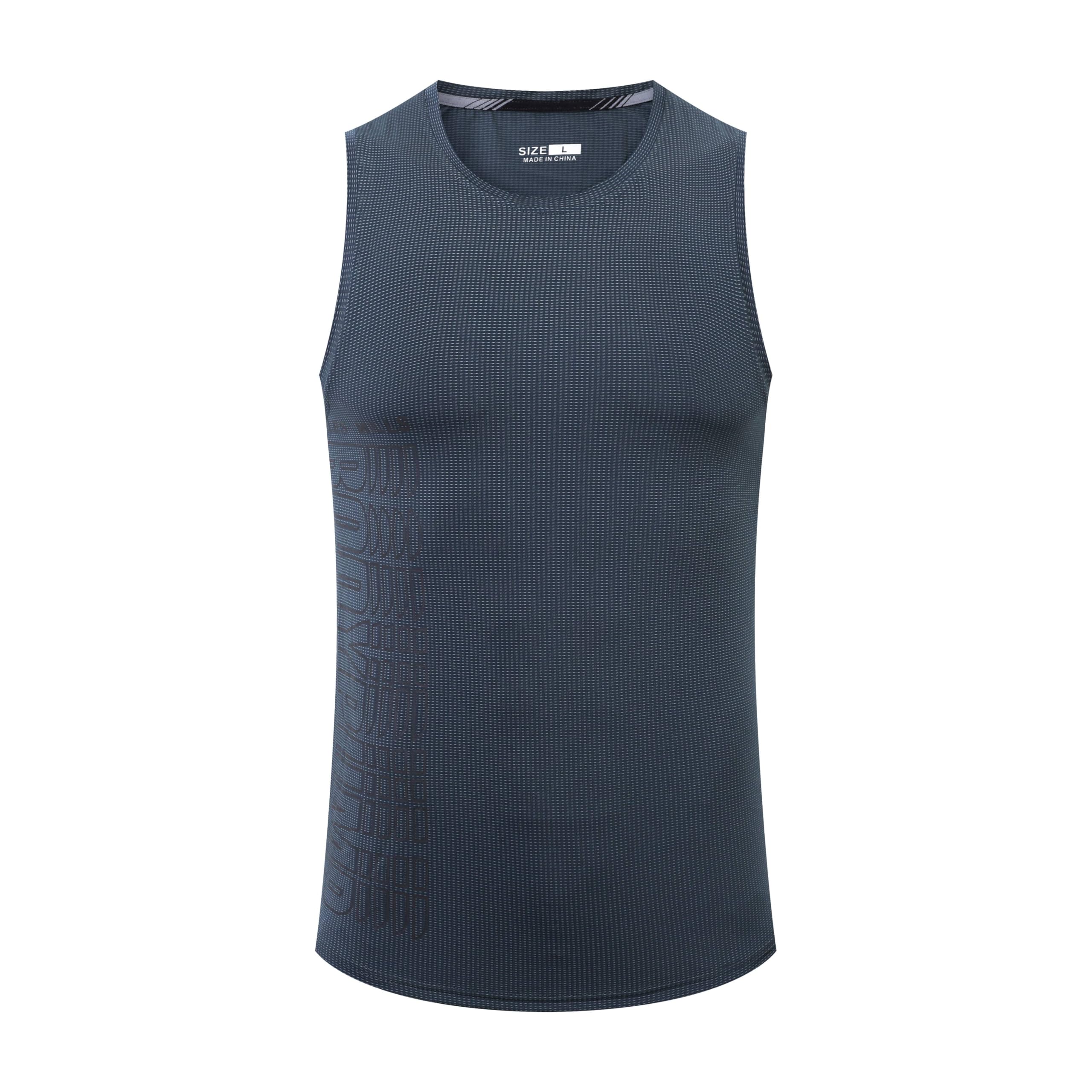 RldymMen's Dry Fit Y-Back Gym Muscle Tank Top, Compression Shirt for Men Slimming Undershirt Body Shaper Tank top for gynomastica Sleeveless