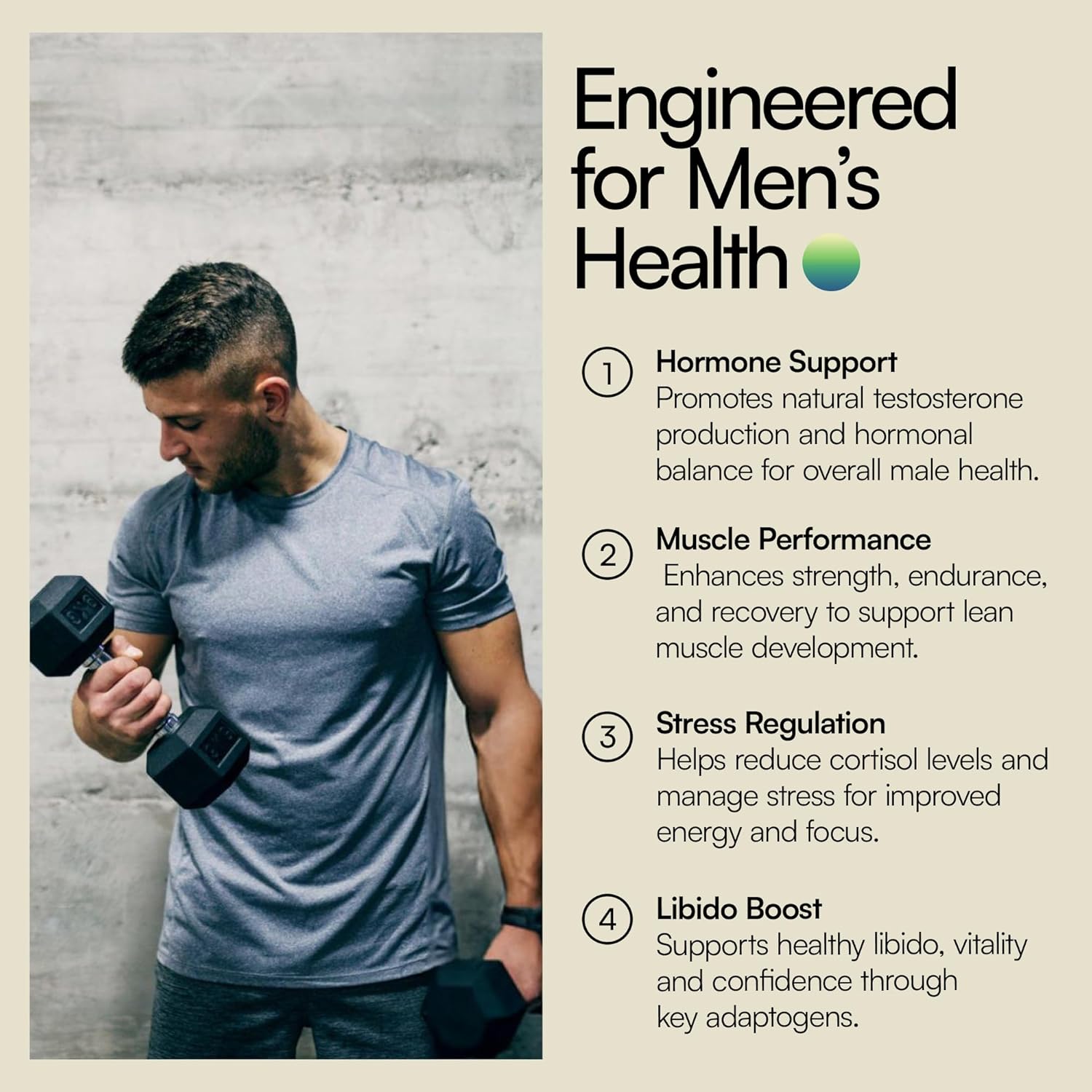 Heylo Man UP Men’s Vitality Supplement with Ashwagandha, Shilajit, Zinc, Tongkat Ali, DIM, Quercetin & BioPerine – Supports Energy, Hormone Balance & Stress – 60 Capsules - Image 5