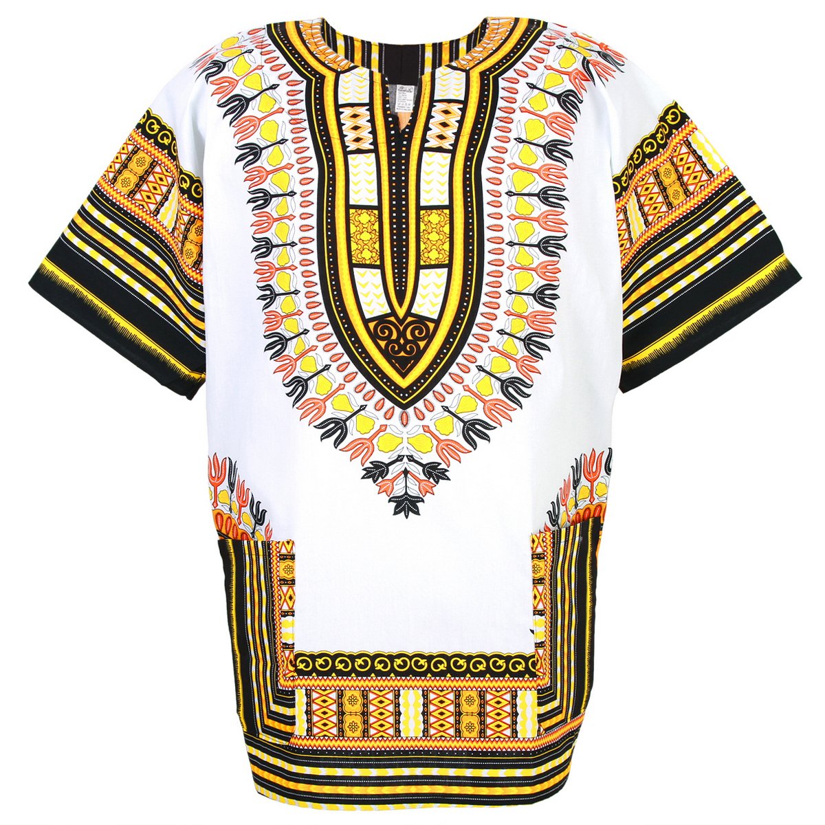 CHAINUPON African Dashiki Cotton Shirt Men Women Festival Boho Hippie 60's 70's Bohemian