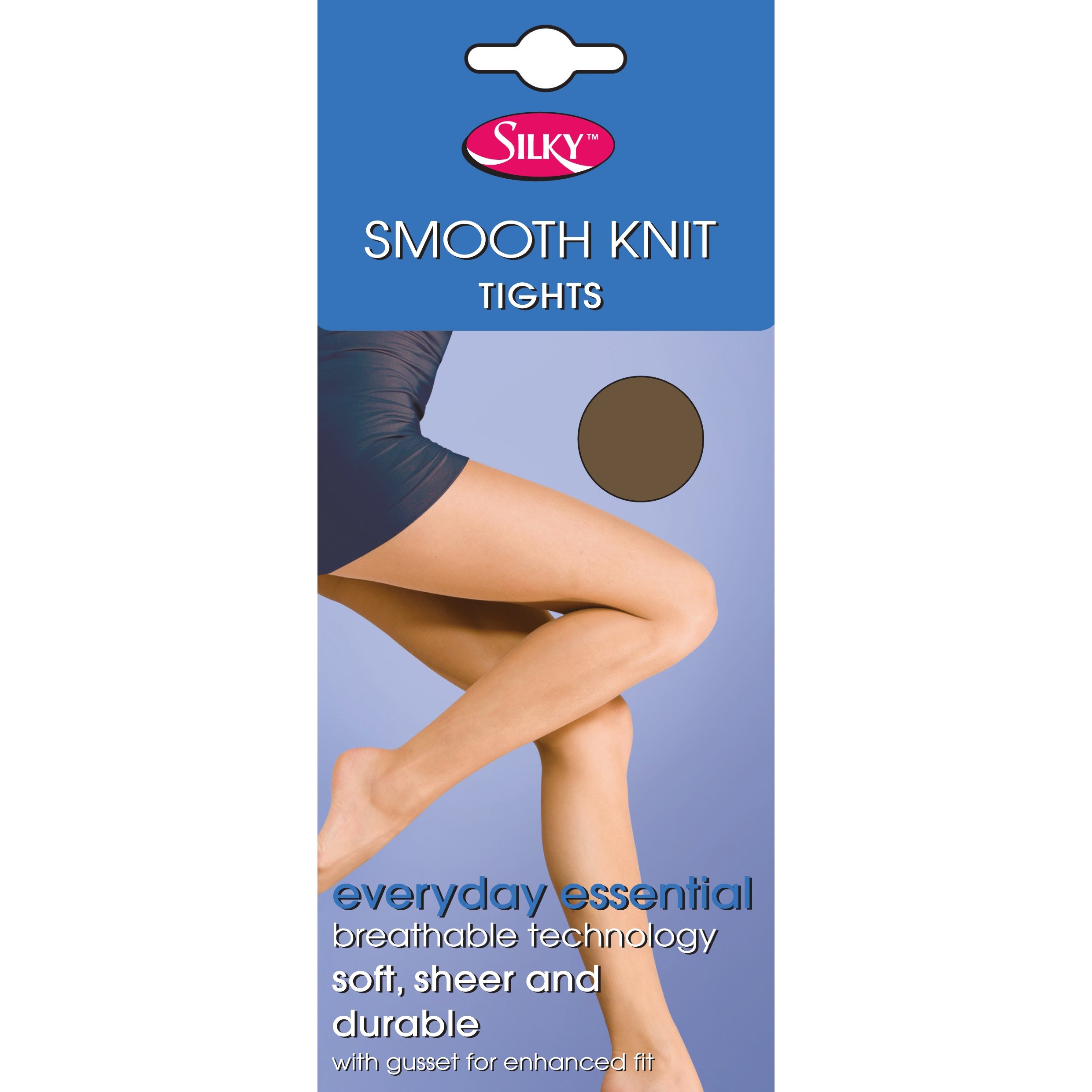 Silky Womens/Ladies Smooth Knit Tights (1 Pairs) (Medium (36”-42”)) (Nude)