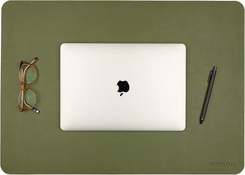 Miniatura 7 de ANECDOTE - Alfombrilla de escritorio de cuero vegano de 31.5 x 17 pulgadas para tu oficina. Esta alfombrilla de mouse grande de calidad tiene