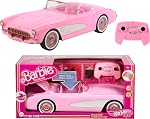 Hot Wheels Barbie RC Corvette du Film, Voiture Télécommandée à Fonction Complète Pour 2 Poupées Barbie
