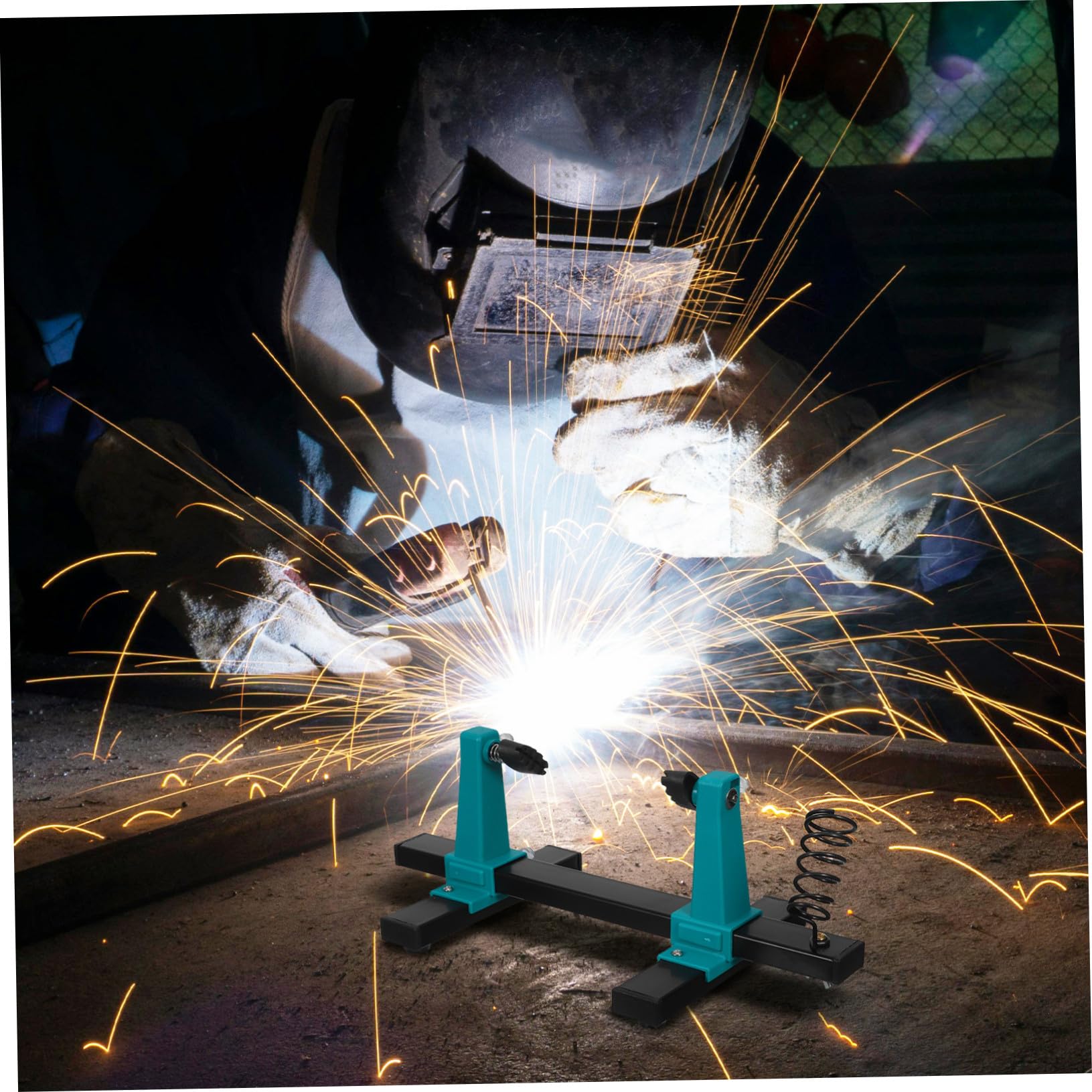 Soporte para Circuito Ajustable con Pinzas de Soldadura y Soporte para Soldador Base Resistente con Rotación para Reparación de Placas Electrónicas