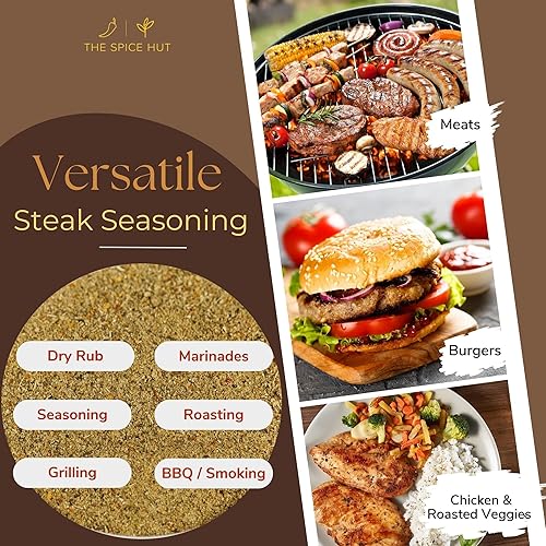 Miniatura 5 de Spice Hut  Condimento orgánico para carne y frotar en seco para Prime Rib, asado, hamburguesasin azúcar, sin sal  Roadhouse Grill Spice Mix para