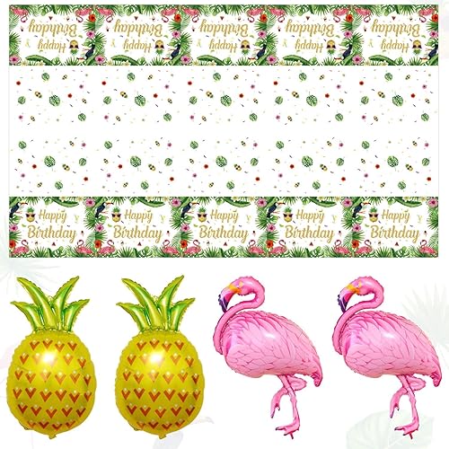 Miniatura 9 de 234 piezas hawaiana Aloha suministros de fiesta tropical Luau decoraciones de fiesta hawaiana decoración de fiesta de verano - Platos, pancarta,