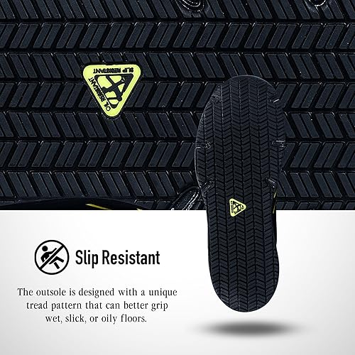 Miniatura 2 de New Balance Zapato industrial Evolve con puntera de aluminio para hombre, negroazulamarillo, 11 x-ancho