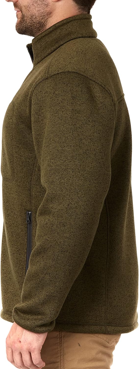 Smith's Workwear mens Sherpa Lined Sweater Fleece JacketJacket - Image 3