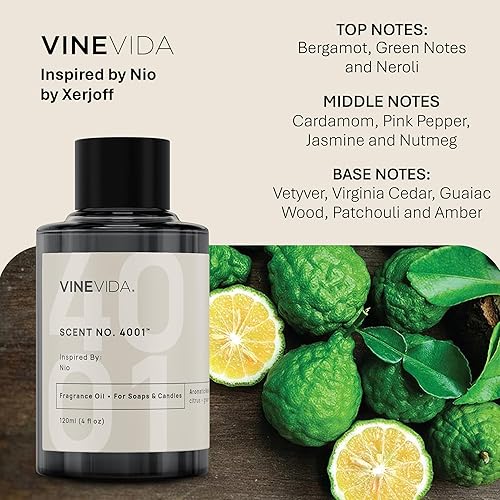 Miniatura 44 de VINEVIDA Aceite aromático n.º 4800 inspirado en un millón de hombres para fabricación de velas y jabón, fabricado en Estados Unidos