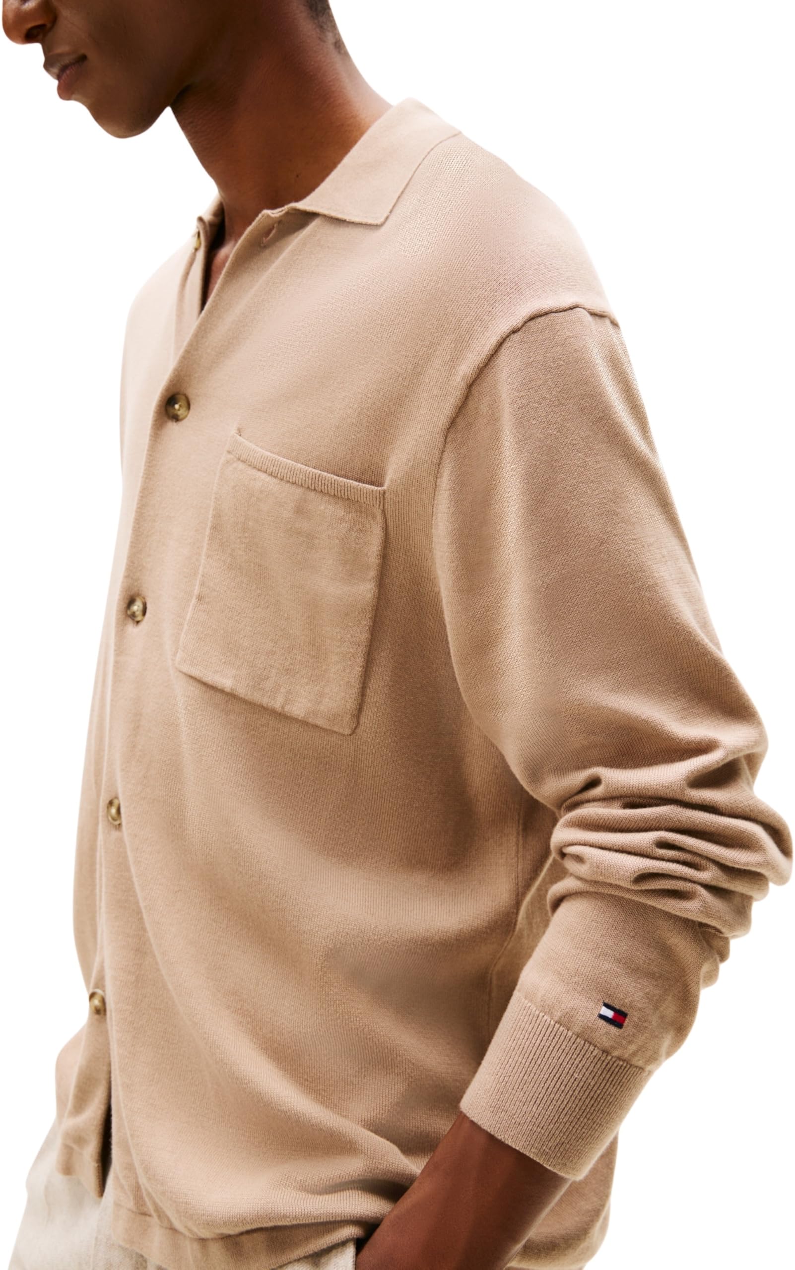 Tommy Hilfiger Essential Cotton LS Over Shirt Mw0mw40432 Altri Maglioni Unisex - Adulto (Pacco da 1)