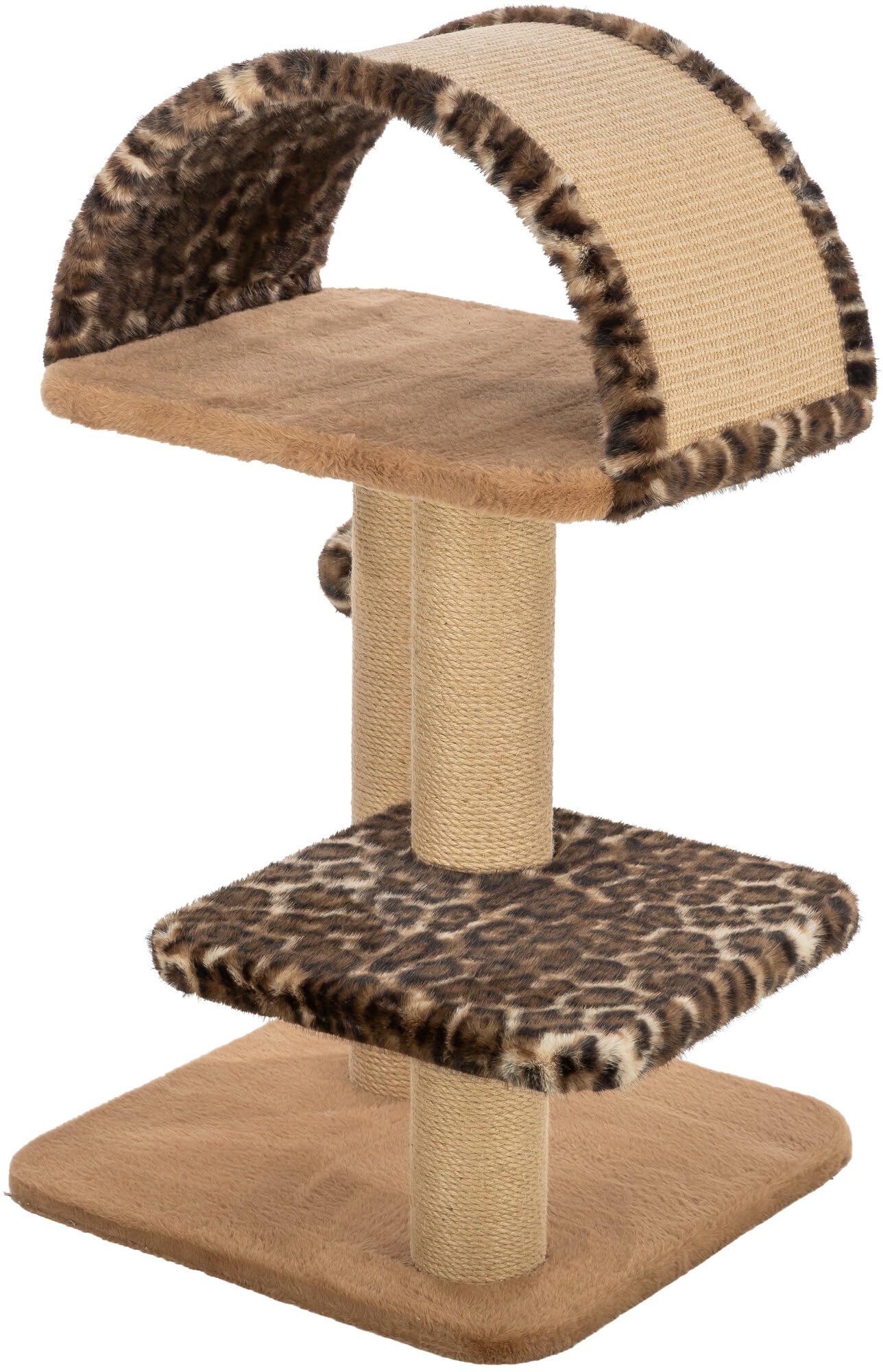 TRIXIE Arbre à chat Leo – Marron – 85 cm, multi-niveaux, griffoirs