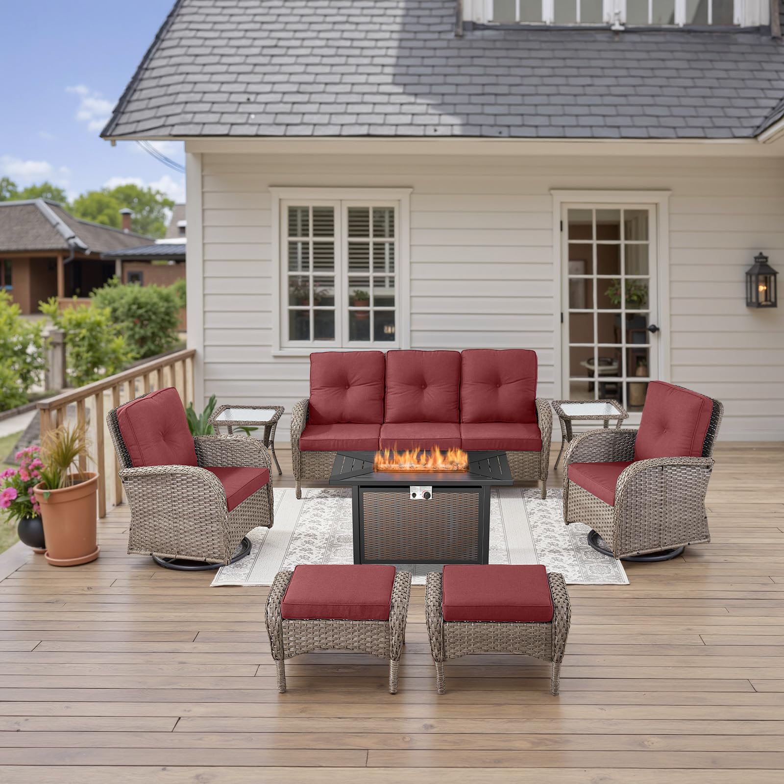 Belord 8-Piece Swivel Rocker Set