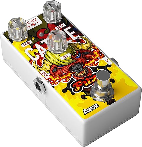 Miniatura 6 de AZOR Fuzz Pedal de ganado analógico Fuzz Pedal de efectos de guitarra clásica elegante para guitarra eléctrica, True Bypass AP501